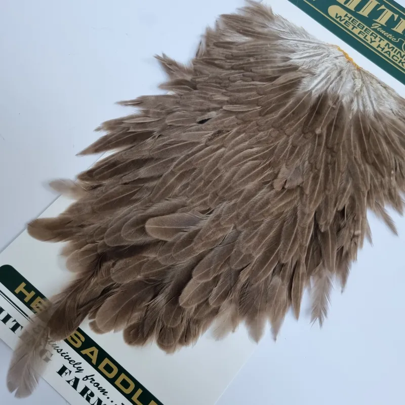 Whiting Hebert Miner Hen Saddle in Brown Gray Dun-3